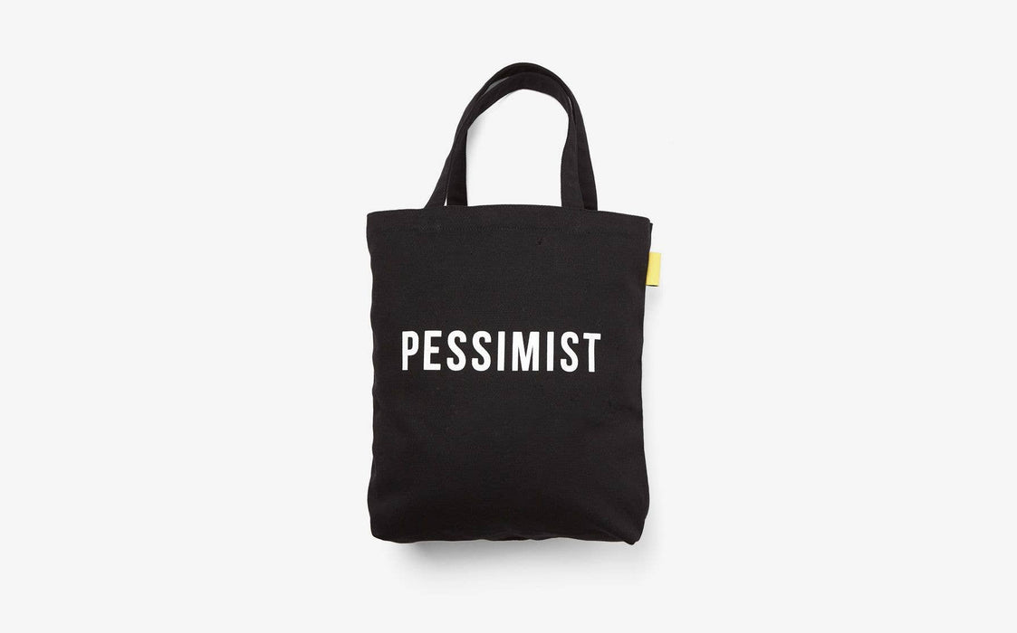 Optimist and Pessimist Tote Bag, Motivational Unique Gift