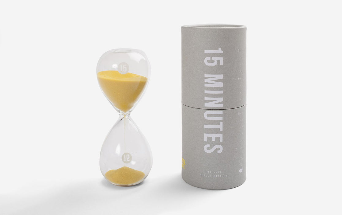 Glass Sand Timer 15 Minute - Daily Mind