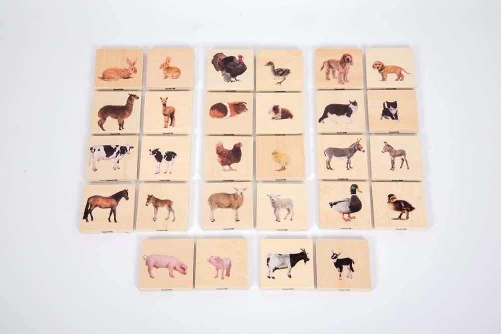 Domestic Animal Family Match - Wooden Pack of 28 - Daily Mind