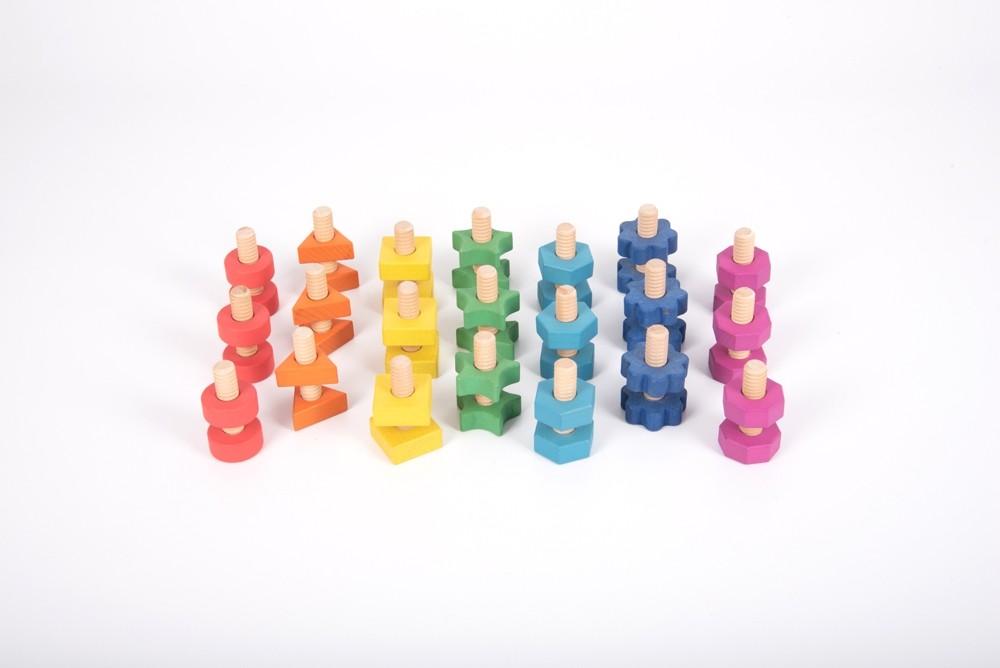 Rainbow Wooden Nuts & Bolts - Daily Mind
