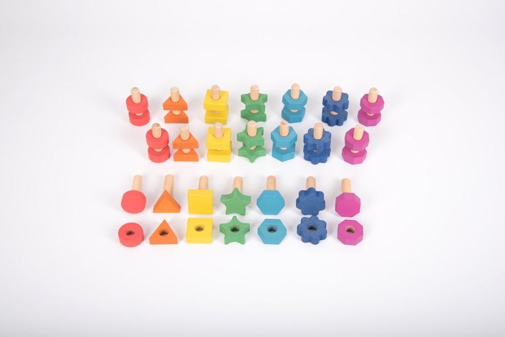 Rainbow Wooden Nuts & Bolts - Daily Mind