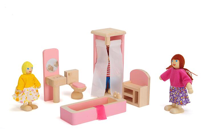 Mini Furniture Doll House - Wooden Set - Daily Mind