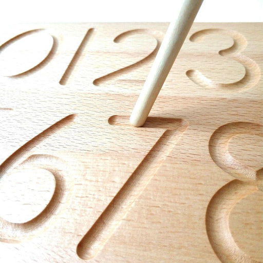 Number Tracing 0-9 Wooden Board - Daily Mind