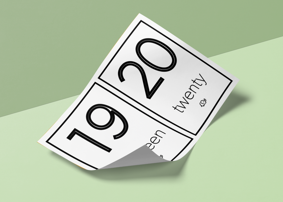 Flash Card: Numbers 1 to 20 (Printable)